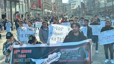 World News | BNM Holds Protest in Germany to Mark 77 Years of Pakistan's Occupation of Balochistan