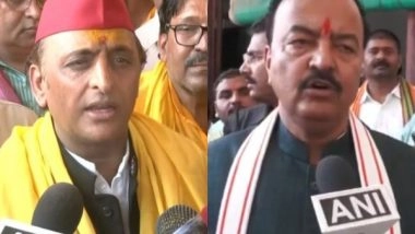 India News | SP Chief Akhilesh Yadav, UP Dy CM Maurya Spar over Governance After BJP Completes 8-year in Uttar Pradesh