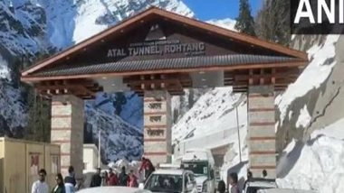 India News | Tourists Enjoy Snow and Scenic Beauty at Atal Tunnel in Himachal Pradesh