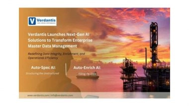 Business News | Verdantis Launches Next-Gen AI Solutions to Transform Enterprise Master Data Management