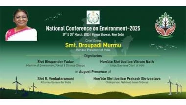 India News | President Droupadi Murmu to Inaugurate NGT's National Environment Conference 2025 at Vigyan Bhawan