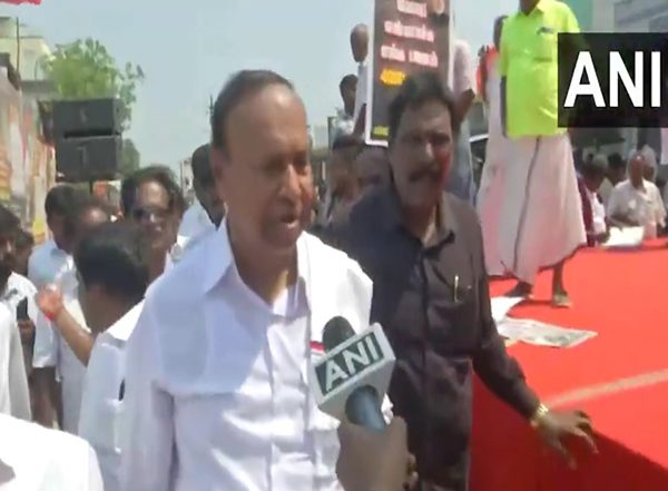 India News | DMK MP TR Balu Leads Party's Protest Against Union Government over MNREGA Scheme