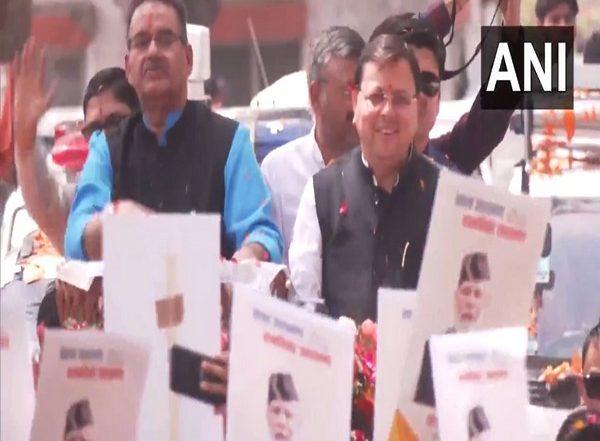 India News | Uttarakhand CM Pushkar Singh Dhami Holds Roadshow in Dehradun on Completion of Three Years in Office