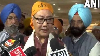 India News | Minority Affairs Minister Kiren Rijiju Launches Project for Sikh Community Under PM VIKAS Scheme