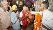 India News | AAP Leader Manish Sisodia Prays at Ancient Maa Kali Temple in Patiala, Extends Wishes on Day 1 of Chaitra Navratri