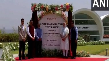 India News | PM Modi Inaugurates Loitering Munition Test Range at Solar Defence and Aerospace Limited Facility in Nagpur