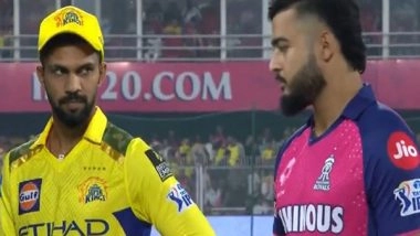 Sports News | IPL 2025: CSK Win Toss, Put Rajasthan Royals to Bat; Shankar, Overton Feature in Super Kings Playing XI