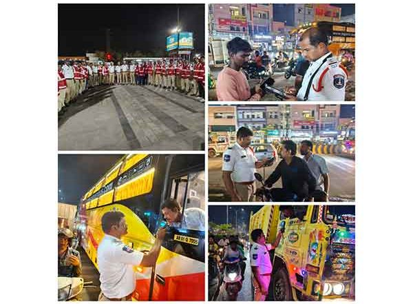 India News | Telangana: Cyberabad Traffic Police Crackdown on Drunk Driving, 222 Offenders Apprehended