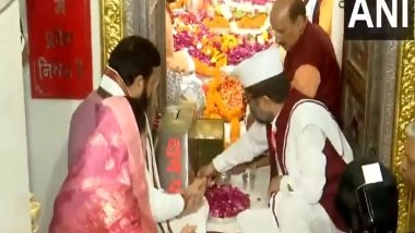 India News | Haryana CM Nayab Singh Saini Offers Prayers at Mata Mansa Devi Temple in Panchkula