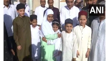 India News | Eid Celebrations Begin Across Country as People Embrace, Share Sweets, Delicacies