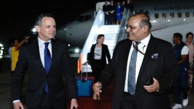 World News | Netherlands Foreign Minister Veldkamp Arrives in India, Set to Meet EAM Jaishankar