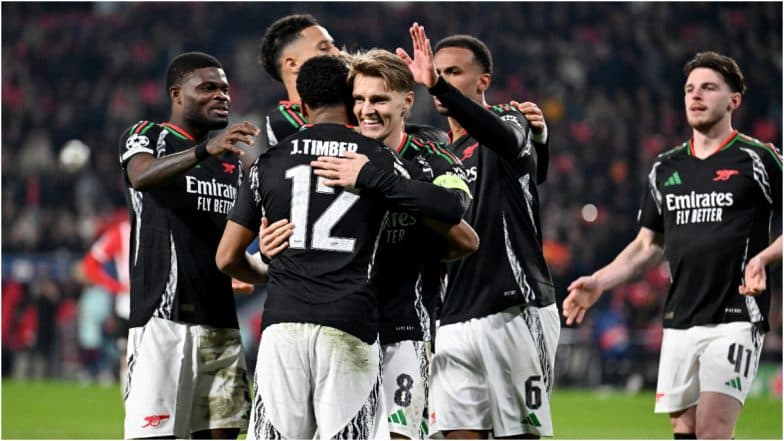 PSV Eindhoven 1슬롯사이트7 Arsenal, UEFA Champions League 2024슬롯사이트25 Round of 16: Martin Odegaard Brace Leads Ruthless Display As Gunners Register Emphatic First Leg Win