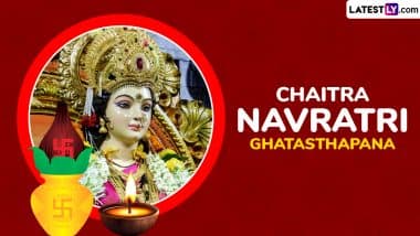 Chaitra Navratri 2025 Ghatasthapana Date and Time: Know Kalash Sthapana Muhurat, Mantra and Significance of Important Ritual on Day 1 of Navratri