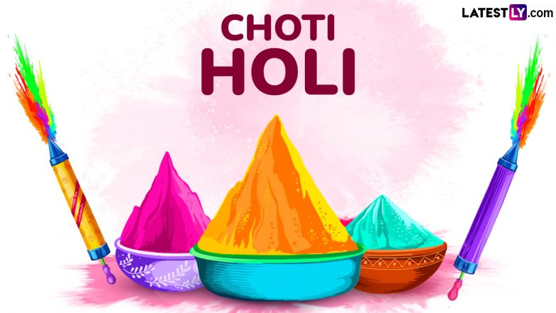 Happy Choti Holi 2025 Greetings and Holika Dahan HD Images: Celebrate the Festival of Colours With These Holi Wishes, Messages, Quotes, GIFs and Wallpapers