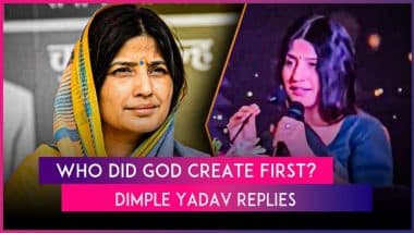 ‘God Must Have Created Men First Because…’: Dimple Yadav’s Witty Remarks Leave Audience, Akhilesh Yadav in Splits