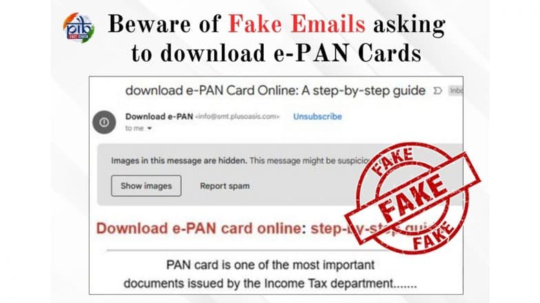 Received Email Asking You To Download E-PAN Card Online? PIB Fact Check Says It Is Fake