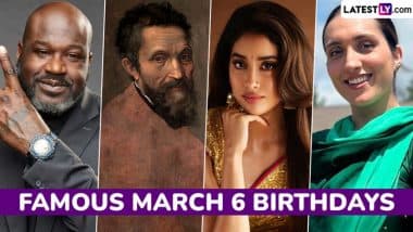 Famous Birthdays on March 6: Shaquille O'Neal, Michelangelo, Janhvi Kapoor and Navjeet Kaur Dhillon – Know About Influential Figures Born on March 6