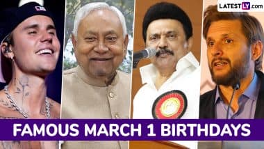 Famous Birthdays on March 1: Justin Bieber, Nitish Kumar, MK Stalin and Shahid Afridi – Know About Influential Figures Born on March 1