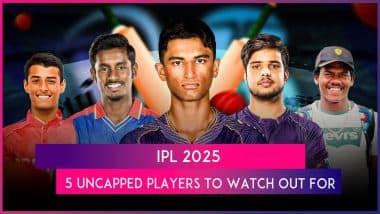 IPL 2025: Five Uncapped Players To Watch Out for in Indian Premier League Season 18