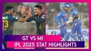 GT vs MI IPL 2025 Stat Highlights:&nbsp;Bowlers Shine As Gujarat Titans Register First Victory Of the Season