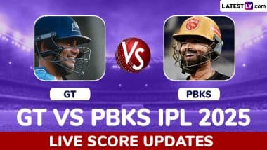 GT 104/1 in 10 Overs | GT vs PBKS Live Score Updates of IPL 2025: Sai Sudharsan Completes His Half-Century