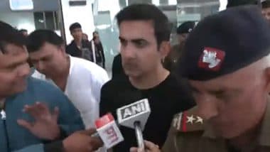 Team India Head Coach Gautam Gambhir Arrives in Dehradun for Rishabh Pant's Sister Sakshi Pant's Wedding (Watch Video)