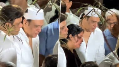 "Govinda Looks Heartbroken at His Former Secretary Shashi Prabhu's Funeral (Watch Video)