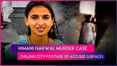 Himani Narwal Murder Case: Chilling CCTV Video Shows Accused Sachin Carrying Black Suitcase With Congress Worker’s Body