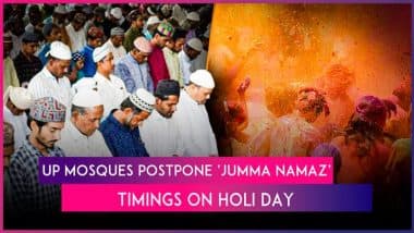 Holi 2025: Mosques in Uttar Pradesh Decide To Postpone Jumma Namaz Timings on March 14 To Avoid Overlapping With Holi Festivities