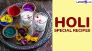 Holi 2025 Special Recipes: Irresistible Recipe for Thandai, Gujiya and Aaloo Tikki Chaat To Savour the Festivities (Watch Video)