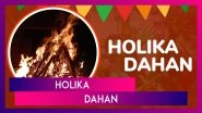 Holi 2025: India Celebrates &lsquo;Holika Dahan&rsquo; With Traditional Rituals and Festivities Across States (Watch Videos)