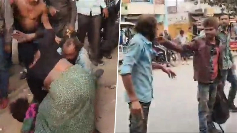Jalaun: Husband Beaten by Wife and Her Lover in Full Public View in Uttar Pradesh, Police Respond After Shocking Video Goes Viral