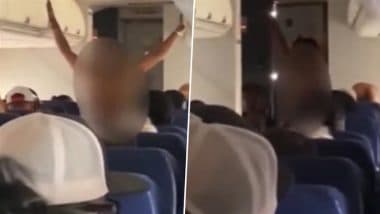 Southwest Airlines Flight From Houston to Phoenix Delayed After Woman Passenger Strips Naked, Demands To Be Let Off Plane (Watch Video)