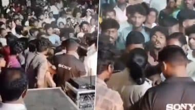 Vizianagaram Shocker: Female Sub-Inspector Attacked by Intoxicated Youths in Andhra Pradesh; 9 Arrested After Video Shows Accused Verbally Abusing and Pulling Her Hair