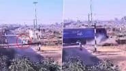 Accident Caught on Camera in Rajasthan: Train Rams CISF SUV at a Level Crossing Near Suratgarh, Drags Vehicle for Several Metres; No Casualties Reported (Watch Video)