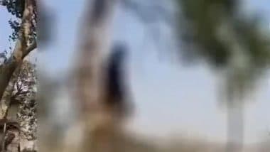 Ballia Shocker: Woman Found Hanging From Tree With Hands Tied Behind Her Back in UP, Cops Suspect Murder; Disturbing Video Surfaces