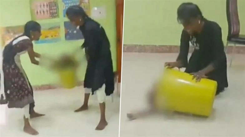 Theni Shocker: Toddler Placed in Garbage Bin, Rolled Around at Children’s Shelter in Tamil Nadu; Probe Ordered After Video Goes Viral