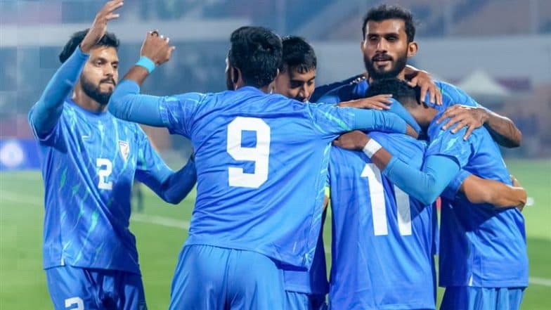 Indian Men’s Football Team Secures 3-0 Victory Over Maldives in International Friendly 2025; Rahul Bheke, Liston Colaco, Sunil Chhetri Score to Help Blue Tigers Return to Winning Ways | ⚽ Reportr Door Indian Men’s Football Team Secures 3-0 Victory Over Maldives in International Friendly 2025; Rahul Bheke, Liston Colaco, Sunil Chhetri Score to Help Blue Tigers Return to Winning Ways | ⚽ Reportr Door