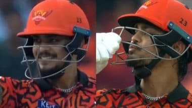 Ishan Kishan Blows Flying Kisses Towards Spectators During SRH vs RR IPL 2025 Match, Netizens Guess It Was For Sunrisers Hyderabad Owner Kavya Maran (Watch Video)