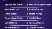 IPL 2025 All Squads: A Look at List of Players of Each Team in Indian Premier League Season 18