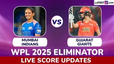 MI-W 26/1 in 4.1 overs | Mumbai Indians vs Gujarat Giants Live Score Updates of WPL 2025 Eliminator: Danielle Gibson Dismisses Yastika Bhatia