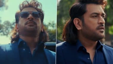 MS Dhoni Mimics Ranbir Kapoor’s Character From ‘Animal’ As He Joins Filmmaker Sandeep Reddy Vanga in New Ad (Watch Video)