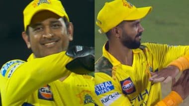 'Dhoni Review System' Fans React As Ex-Chennai Super Kings Captain's Accurate Call Helps Nathan Ellis Dismiss Mitchell Santner in CSK vs MI IPL 2025 Match (Watch Video)