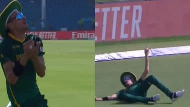 Marco Jansen Takes Spectacular Catch Covering 28 Metres To Dismiss Harry Brook During SA vs ENG ICC Champions Trophy 2025 Match (Watch Video)