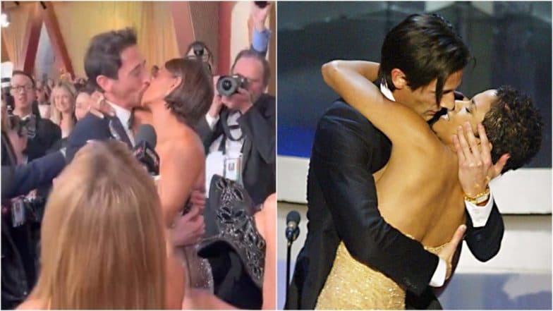 Oscars 2025: Adrien Brody and Halle Berry Recreate Their Infamous 2003 Oscars Kiss on 97th Academy Awards Red Carpet (Watch Video)