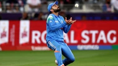 Virat Kohli Moves to Second Place for Most ODI Catches As Fielder, Achieves Feat During IND vs AUS ICC Champions Trophy Semi-Final Match