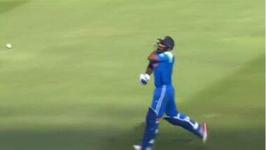 Mohammed Shami Gets Hit on His Back by New Zealand Captain Mitchell Santner's Throw During IND vs NZ ICC Champions Trophy 2025 Match (Watch Video)