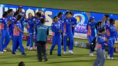 Mumbai Indians Players Perform Victory Lap at Brabourne Stadium After Eight-Run Victory Over Delhi Capitals in WPL 2025 Final To Claim Their Second Title (Watch Video)