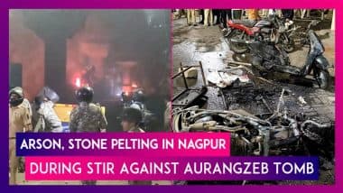 Nagpur Violence: Arson, Stone Pelting Reported in Multiple Localities Following Protest Against Aurangzeb Tomb, 50 Arrested