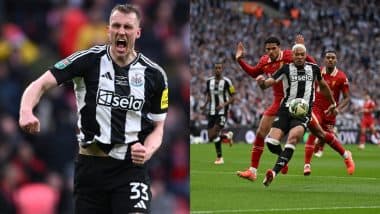 Newcastle United Win Carabao Cup 2024-25; Dan Burn and Alexander Isak Superb Goals Helps The Magpies Clinch 2-1 Victory Over Liverpool in EFL Cup Final